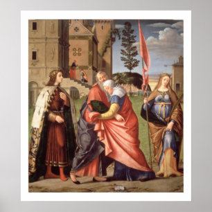 The Meeting at the Golden Gate with Saints, 1515 ( Poster