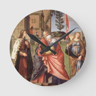 The Meeting at the Golden Gate with Saints, 1515 ( Round Clock
