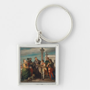 The Meeting Between Titian (1488-1576) and Verones Key Ring