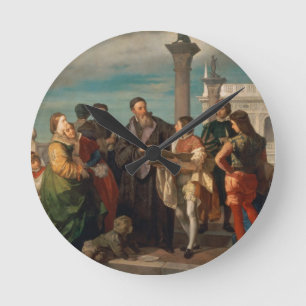 The Meeting Between Titian (1488-1576) and Verones Round Clock