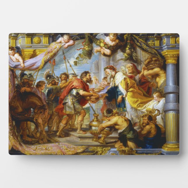 The Meeting of Abraham and Melchizedek Rubens art Plaque (Front)