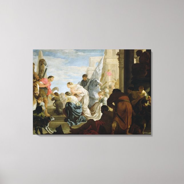 The Meeting of Anthony and Cleopatra, c.1645 Canvas Print (Front)