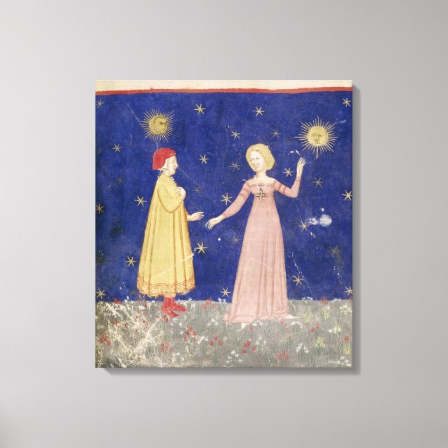 The Meeting of Dante  and Beatrice Canvas Print (Front)