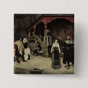 The Meeting of Faust and Marguerite, 1860 15 Cm Square Badge