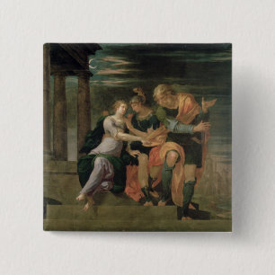 The Meeting of Theagenes and Chariclea 15 Cm Square Badge