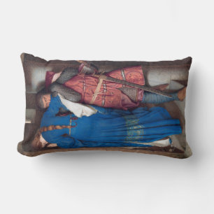 The Meeting on the Turret Stairs (by F.W. Burton) Lumbar Cushion