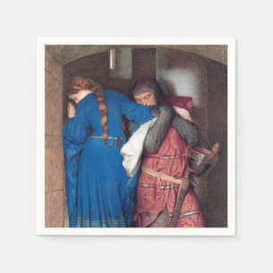 The Meeting on the Turret Stairs (by F.W. Burton) Napkin