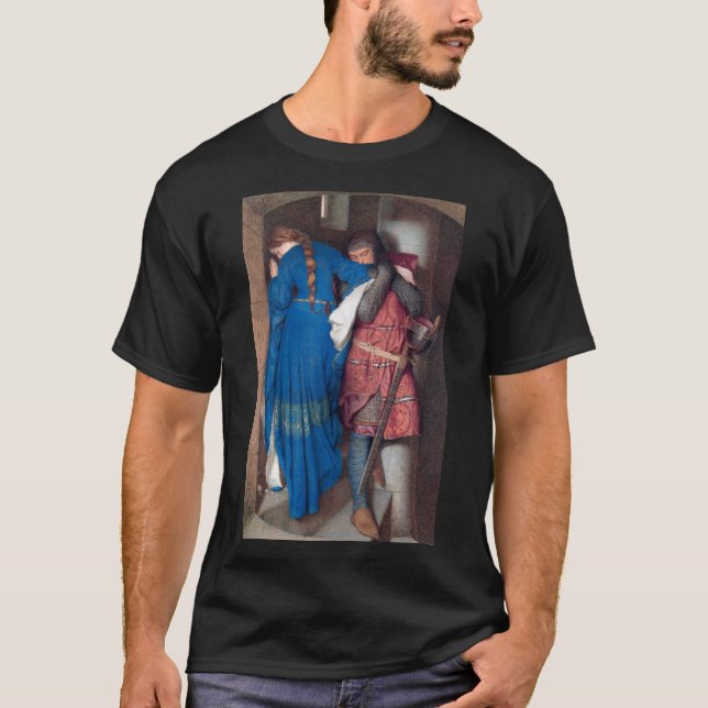 The Meeting on the Turret Stairs (by F.W. Burton) T-Shirt (Front)