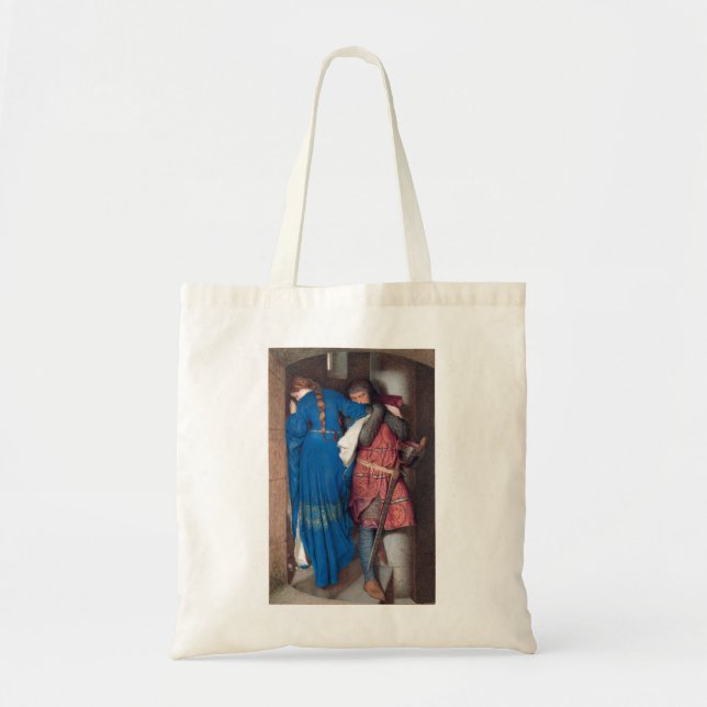 The Meeting on the Turret Stairs (by F.W. Burton) Tote Bag (Front)