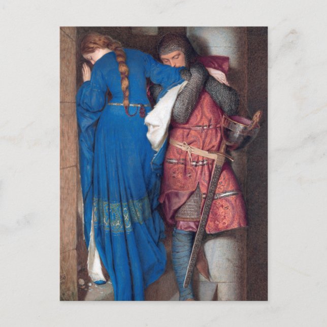 The Meeting On Turret Stairs by Frederic Burton Postcard (Front)