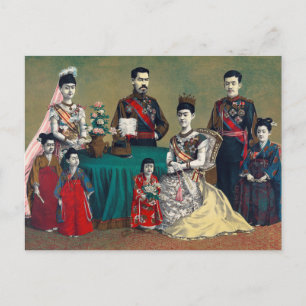 The Meiji Emperor of Japan and the Imperial Family Postcard
