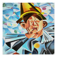 The Melancholic Clown Geometric Art