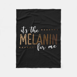The Melanin For Me African American Black History  Fleece Blanket
