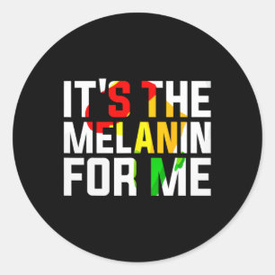 The Melanin For Me Melanated Black History Month 2 Classic Round Sticker