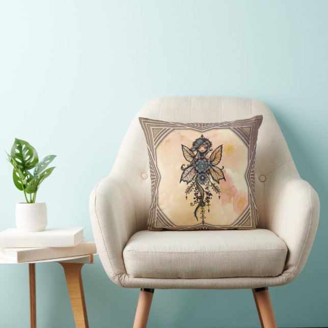The melody of nature,  dance of the flower fairy.  cushion (Chair)