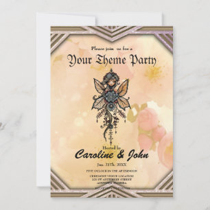 The melody of nature,  dance of the flower fairy.  invitation