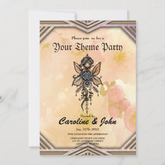 The melody of nature, dance of the flower fairy. invitation