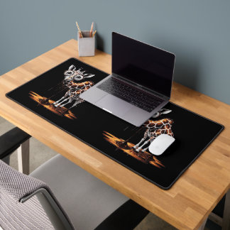 The Melting Giraffe Funny Surreal Art Design Desk Mat