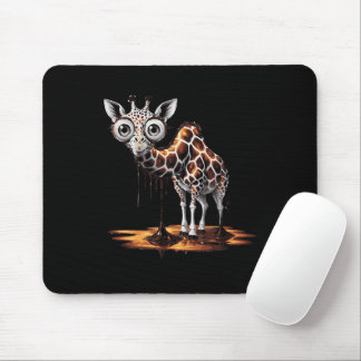 The Melting Giraffe Funny Surreal Art Design Mouse Pad