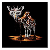 The Melting Giraffe Funny Surreal Art Design
