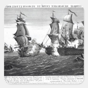 The Memorable Combat Between Captain Pearson Square Sticker