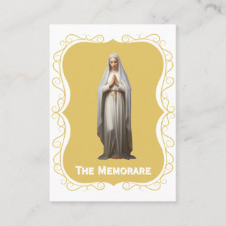 The Memorare Prayer Card – Gold Background