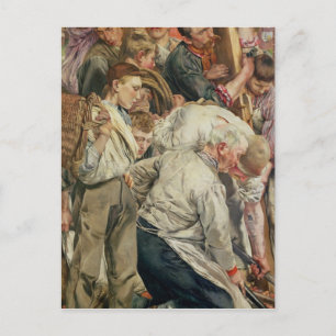 The Men, left panel from The Age of the Worker Postcard