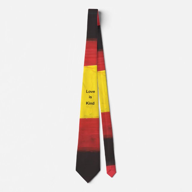 The Men Tie with Text Love Design. (Front)