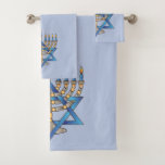 The  Menorah Bath Towel Set<br><div class="desc">A Beautiful Menorah for the Hanukkah Holiday Decor.</div>
