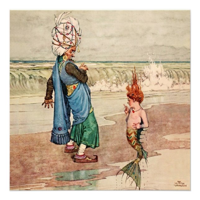 “The Mer-Child” by W Heath Robinson Photo Print (Front)