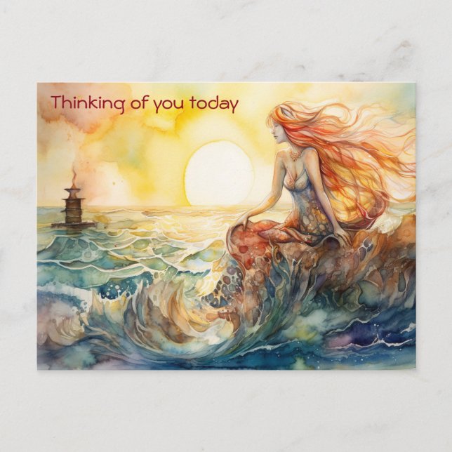 The mermaid and the lighthouse postcard (Front)