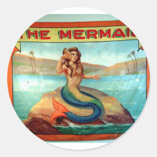 the mermaid classic round sticker