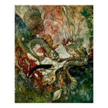 “The Mermaid King” by Edmund Dulac