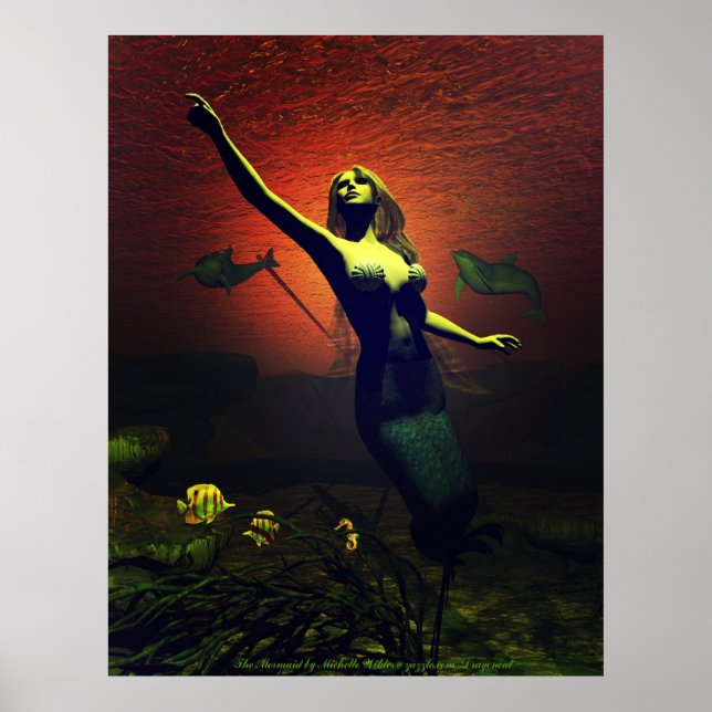The Mermaid Poster By Michelle Wilder (Front)