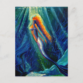 The Mermaid & The Mirror - Postcard