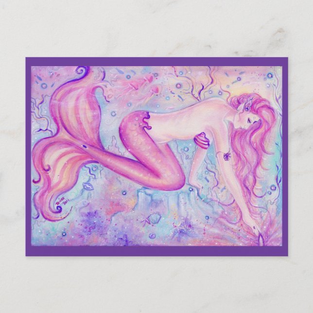 The Mermaids Crystal Postcard By Renee L.Lavoie (Front)