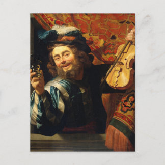 The Merry Fiddler - Vintage Motive - Honthorst Postcard