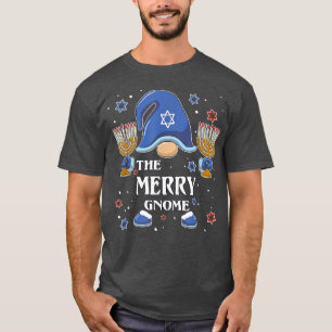 The Merry Gnome Hanukkah Matching Family Pajama T-Shirt