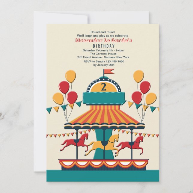 The Merry-Go-Round Invitation (Front)