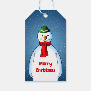 The Merry Snowman on Christmas Gift Tags