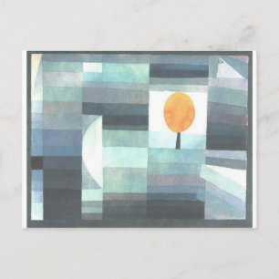 The messenger of autumn by Paul Klee Postcard