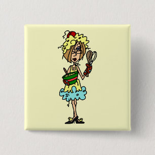 The Messy Cook T-shirts and Gifts 15 Cm Square Badge