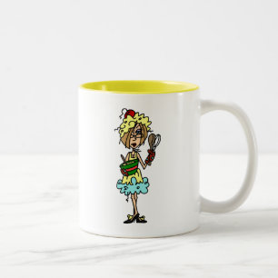 The Messy Cook T-shirts and Gifts Two-Tone Coffee Mug