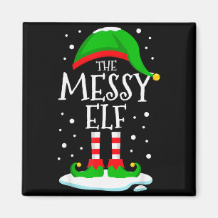 The Messy Elf Christmas Family Matching Xmas Group Magnet