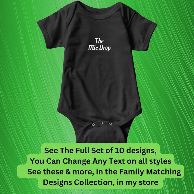 The  Mic Drop, Encore etc Matching Music Family Baby Bodysuit (Creator Uploaded)