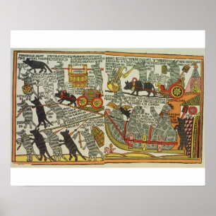 The Mice Bury the Cat, Russian, late 18th century Poster