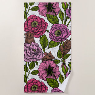 The mice party beach towel