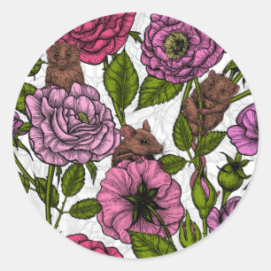 The mice party classic round sticker