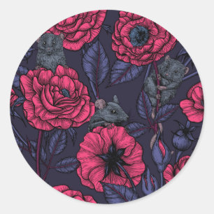 The mice party classic round sticker