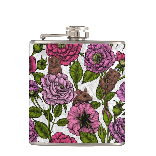 The mice party hip flask (Front)